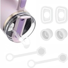 aklow akyoleticaret Kapak, 2 Set Silikon Dökülmeye Dayanıklı Durdurucu, Stanley Quencher H1.0 & 2.0 Tumbler 40/30 Oz, Sızdırmaz Silikon Conta Kiti, Dahil 2* Hasır 2* Hasır Delik Contası, 2* Merkez Mil Contası