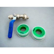 Koldoor 3/4 Kas Küresel Bahçe Musluğu 1 Adet Teflon Bant 12 MMX10 mt 2 Adet 0906922