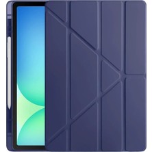 Techora Sale Apple iPad Pro 11 (2024) Kılıf Kalemlikli Hugo Tablet Kılıfı - Lacivert