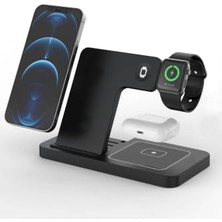 aklow akyoleticaret 3in1 Magsafe Uyumlu 15W Kablosuz Şarj Standı iphone Telefon; Apple Watch Saatler, Kulaklık