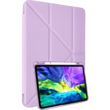 Techora Sale Apple iPad 2025 10.9 10.nesil (A16) Kılıf Kalemlikli Mars Tablet Kılıfı - Lila