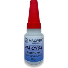 Şanal Maxwell CY02 Etil Siyanoakrilat Bazlı Hızlı Yapıştırıcı, Düşük Viskoziteli, Şeffaf, Epdm ve Lastik Köpük Için, Nsf Onaylı, 20GR