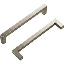 Şanal Hickory Hardware Katı Çekirdek Mutfak Dolabı Çekmeceleri, Lüks Dolap Kolları, Kapı ve Şifonyer Çekmeceleri Için Donanım, 5-1/16 Inç (128 Mm) Delik Merkezi, Paslanmaz Çelik, Çatı Penceresi Koleksiyonu