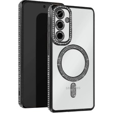 Northcity Samsung Galaxy S25 Uyumlu Kılıf Joke Simli Magneticsafe Kılıf - Siyah