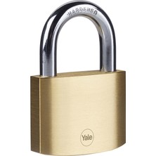 Şanal Yale Y110B/60/132/1 - Pirinç Asma Kilit 60MM - Standart Koruma - Sertleştirilmiş Çelik Halka - Çift Kilitleme - 3 Anahtar