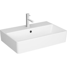 Şanal Vitra Nuo 7435B003-0631 Dikdörtgen Dar Lavabo, 60X40 Cm, Beyaz