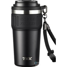 Şanal Vagonlife Tkk 630 ml Özel Seri Çelik Mug Kahve Bardağı Pipetli/rahat Içim 6 Saat Sıcak/12 Saat Soğuk Termos -2023 630ML Siyah