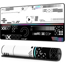 aklow akyoleticaret Xxl Oyuncu Mouse Pad 90X40 cm 3 mm Dikişli Kaymaz Taban Büyük Gaming Desk Mat Grıd Collection