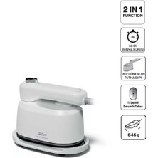 Şanal AR6055 Handy Steam Mini Buharlı Düzleştirici ve Seyahat Ütüsü, Dikey Buharlı Kırışık Giderici
