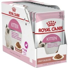aklow akyoleticaret Yavru Kedi Yaş Maması, Gravy Soslu, 12'li