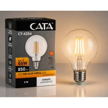 Cata CT-4354V LED G95 Glop Filament Ampul 9W E27 Günışığı