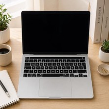 aklow akyoleticaret MacBook Pro Türkçe Q Klavye Koruyucu Eu Uk Iso Enter A2338 M1 M2 A2251 A2289 A2141 Uyumlu Ince Siyah Silikon Keyboard Cover Touch Bar 13 Inç 16 Inç Siyah