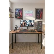 aklow akyoleticaret 120 Çam Oyun Çalışma Masası Gaming Masa Ofis Masası 9121