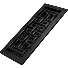 aklow akyoleticaret Decor Grates AJH412-BLK Oriental Kat Kaydı, 10X30 Cm, Dokulu Siyah