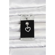 aklow akyoleticaret 316L Cerrahi Çelik Sallantılı Kalp Model Göbek Piercing