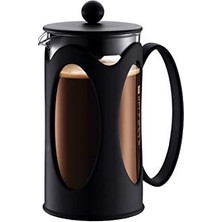 aklow akyoleticaret Kenya Kahve Hazırlayıcı (French Press Sistemi, Kalıcı Paslanmaz Çelik Filtre) Siyah, Siyah, 0,35L