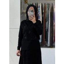 Nuss 204 Taşlı Tunik Siyah