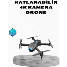 Pileli Store 4K Kamera Özellikli Katlanabilir Drone Wi-Fi ve Yükseklik Sabitlemeli