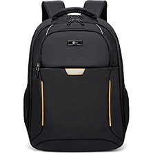 aklow akyoleticaret BG03 17 Inç Laptop Bölmeli, Çok Fonksiyonlu, 3 Katmanlı, Suya Dayanıklı Siyah Sırt Çantası