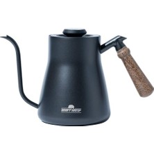aklow akyoleticaret Ceviz Sap Termometreli Kahve Su Isıtıcı Dripper 650 ml