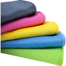 aklow akyoleticaret Sihirli Temizlik ve Kurulama Bezi, 5-Adet Karışık Renk Premium Baklava Mikrofiber Bez Seti 40X40 Cm, Iz Tüy Leke Bırakmaz Emici Koku Yapmaz Çabuk Kuruyan Cam Hassas ve Genel Temizlik Bezi