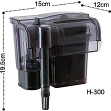 aklow akyoleticaret H300 Askılı Akvaryum Filtresi, 360 L/h