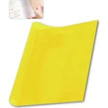 aklow akyoleticaret Hazır Defter Kaplığı Şeffaf Buzlu Sarı A4 10 Adet 1 Paket Cırtlı Ayarlanabilir Kendinde Yapışkanlı Kaplık Okul Sınıf