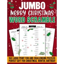 aklow akyoleticaret Jumbo Merry Christmas Kelime Karıştırma, Büyük Baskı, 2400 Kelime, Çözümlü Bulmacalar, 160 ...