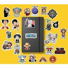 aklow akyoleticaret One Piece Sticker Paketi/bullet Journal Defter Çıkartma Ajanda Laptop Etiket