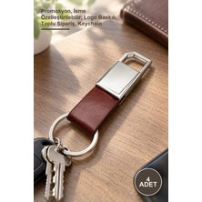 Yenilig 4 Adet Deri Metal Anahtarlık – Promosyon, Isme Özelleştirilebilir, Logo Baskılı, Toplu Sipariş, Keychain