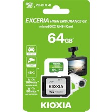 aklow akyoleticaret Excerıa Hıgh Endurance G2 64GB Microsdxc Hafıza Kartı – Uhs-I U3 V30 C10 A1,100MB/S Okuma, 50MB/S Yazma, 4k; Sürekli Kayıt
