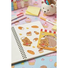 aklow akyoleticaret Miniso Lisanslı Pişirme Serisi, Sticker Seti Dekoratif, 2025053310102, Mimibara 16 Yaprak, Kağıt Çıkartma