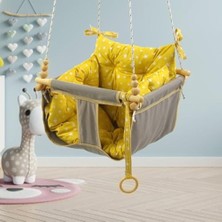 aklow akyoleticaret Sarı Ahşap Bebek Hamak Salıncağı, Ev ve Bahçe Kullanımı