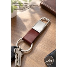 Yenilig 3 Adet Deri Metal Anahtarlık – Promosyon, Isme Özelleştirilebilir, Logo Baskılı, Toplu Sipariş, Keychain