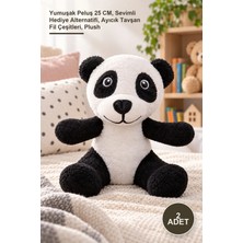 Yenilig 2 Adet Peluş Panda Oyuncak – Yumuşak Peluş 25 Cm, Sevimli Hediye Alternatifi, Ayıcık Tavşan Fil Çeşitleri, Plush