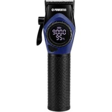 aklow akyoleticaret TR-5100 Profesyonel Saç Tıraş Makinesi | 9000 Rpm Dijital Ekran | Şarjlı Berber Tipi Clipper Mor