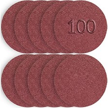 aklow akyoleticaret 100 Adet Cırt Zımpara Matkap Spiral 115 mm Daire Zımpara Ahşap Metal Zımparası (50 Kum)