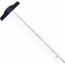 aklow akyoleticaret Şeffaf Plastik T Cetveli 65 cm