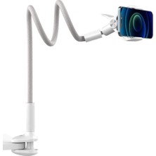 aklow akyoleticaret Saıjı Ivy-95 Akrobat Esnek Telefon Tutucu; Esnek Deri Sarmalı Kol Cep Telefonu Montaj Standı, 360° Ayarlanabilir Kelepçe Klipsli, Tüm 4-7” Iphone, Samsung ve Tüm Cep Telefonlarıyla Uyumlu Gri