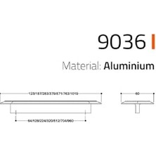 aklow akyoleticaret 9036 Line-Çizgili Kulp Altın Renk Tek Adet 128 mm Altın Tek Ebat SSY9036 0128 Gl