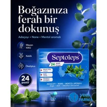 Septoleps Adaçayı-Nane-Mentol Aromalı Pastil-Takviye Edici Gıda