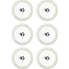 aklow akyoleticaret Olivos 19 cm Pasta Tabağı Seti 6'lı OVS0002