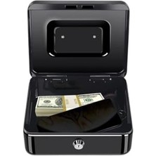 aklow akyoleticaret Büyük Boy 2 Anahtarlı Bozuk Para Kasası Çekmecesi, Ziynet Eşya Kasası, Çift Katlı Gizli Bölmeli