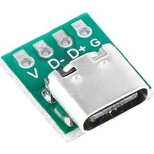 aklow akyoleticaret USB Type C 4 Pin Dıp Çevirici Pcb USB Dıp Adaptör Kartı