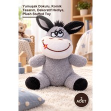 Yenilig 2 Adet Peluş Sevimli Eşek Oyuncak – Yumuşak Dokulu, Komik Tasarım, Dekoratif Hediye, Plush Stuffed Toy