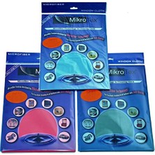 aklow akyoleticaret Mikrofiber Cam Bezi 6 Adet Çok Renkli 40 x 50 cm