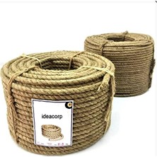 aklow akyoleticaret Jüt Hasır Kendir Halat 10 mm Gerçek Halat 110 Metre 1 Top