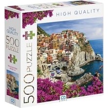 aklow akyoleticaret Manarola Köyü 500 Parça 2,2 mm Kalınlık 33X48 cm Profesyonel Hobi Puzzle Yapboz Serisi