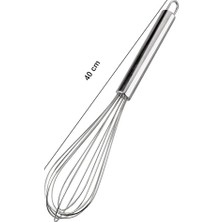 aklow akyoleticaret Paslanmaz Çelik Lüks Çırpıcı Büyük Boy 40 cm