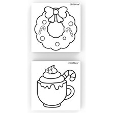 aklow akyoleticaret 2'li Tuval Set Baskılı (Fincan ve Süs) 20X20 cm